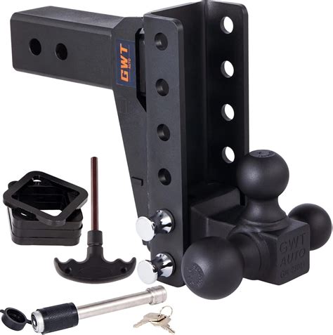 GWTAUTO Adjustable Trailer Hitch, Tri-Ball (1-7/8" x 2" x 2-5/16") Drop ...