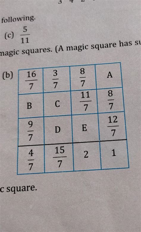 please solve this magic square problem - Brainly.in