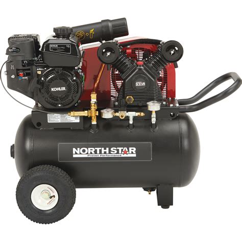 NorthStar Portable Gas-Powered Air Compressor, Kohler 177cc OHV Engine ...