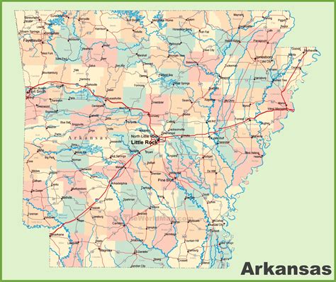 Arkansas road map