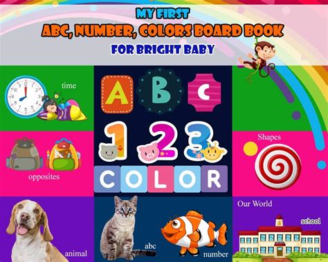 My First ABC, NUMBER, COLORS BOARD BOOK FOR BRIGHT BABY: for Kids 2-5 ...