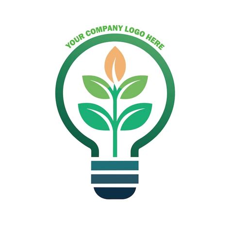 Renewable energy resources logo with a dynamic plant powered light bulb ...
