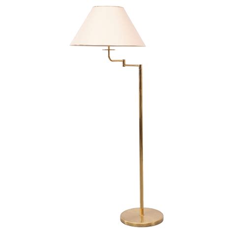 Brass Swing Arm Floor Lamp De Knudt, Belgium, 1970s For Sale at 1stDibs