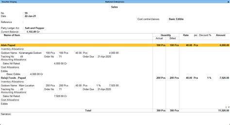 Stock Query in TallyPrime