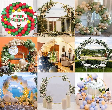 Buy Balloon Arch Kit, 7.9ft (2.4m) Aluminum Round Backdrop Stand ...