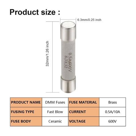Image result for multimeter fuse size