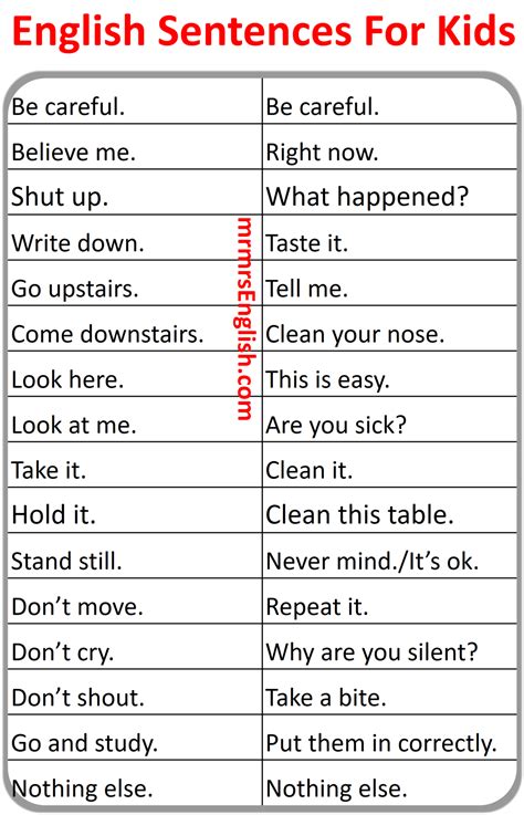 Image result for Simple Sentence Examples for Kids