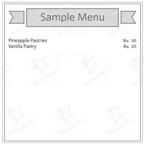 Menu at Baba Bakery, Ranchi, C67H+CVW