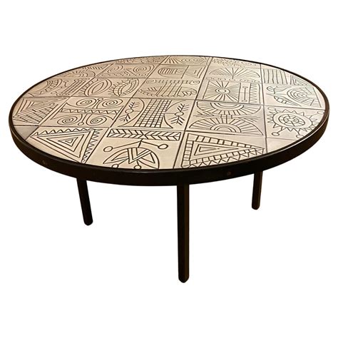 "Shogun" Ceramic Coffee Table by Roger Capron, France, 1960s at 1stDibs