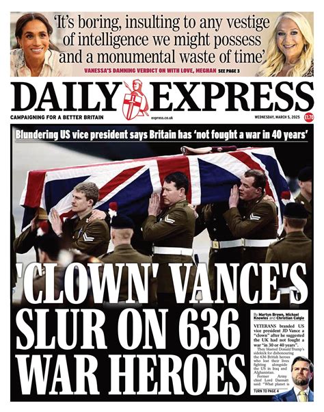 Image result for Daily Express Front Page