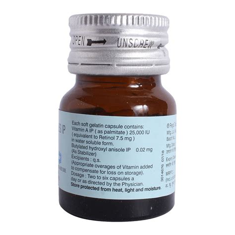 Aquasol A Capsule 30's Price, Uses, Side Effects, Composition - Apollo ...