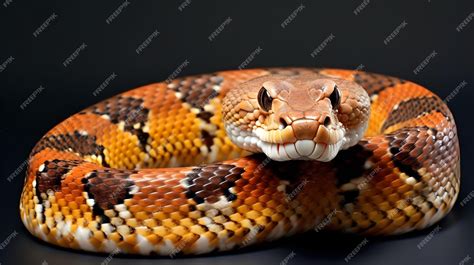 Premium AI Image | Close up of Corn snake or Pantherophis guttatus or ...