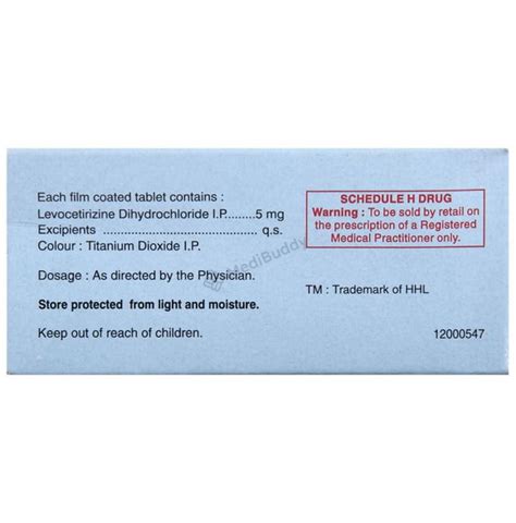 Levocet 5mg Tablet: Price, Uses, Side Effects & How to Use - MediBuddy