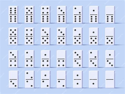 Premium Vector | Domino set vector realistic d bricks illustration ...