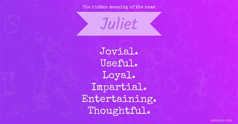 The hidden meaning of the name Juliet | Namious