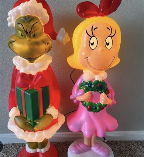 Grinch, Cindy Lou Who Christmas Blow Mold Set Gemmy ***FREE SHIPPING*** | eBay