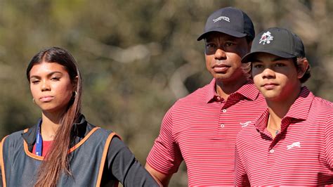 Tiger Woods leans on kids Sam and Charlie for support as he announces ...