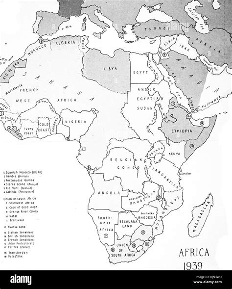 Map Of Africa 1939