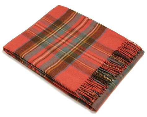 Bronte Throw Blanket - Tartan Throw - Merino (Antique Royal Stewart ...