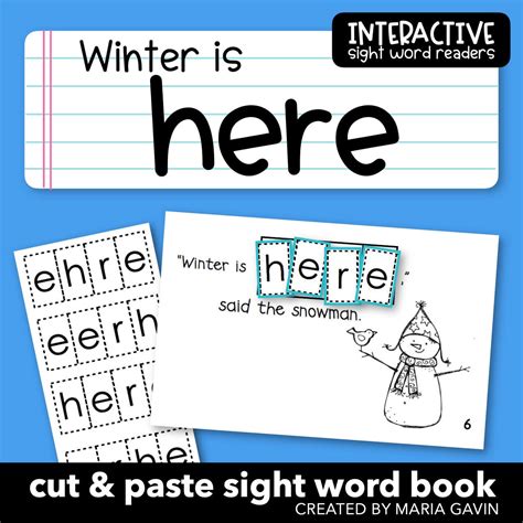 January Sight Word Book: "Winter is HERE" Winter Emergent Reader ...