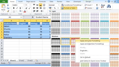 Image result for Excel Tables Tutorial