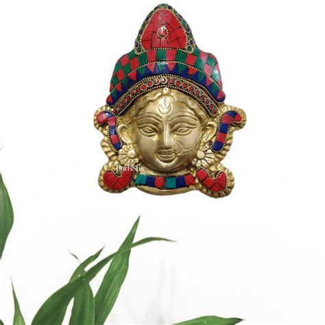 Buy Durga Maa Face Wall Mount Stonework - Budhshiv.com