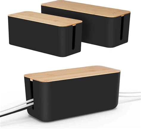 Baskiss Cable Management Box - Bamboo lid version