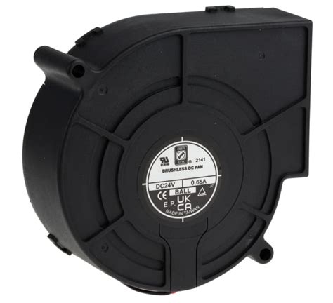 RS PRO | RS PRO Centrifugal Fan, 24 V dc, 33cfm, DC Operation, 97mm ...