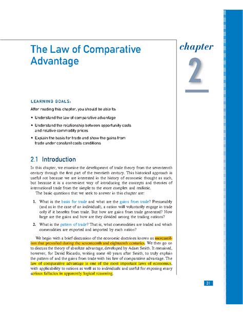 The Law of Comparative Advantage: Chapter on Absolute and Opportunity ...