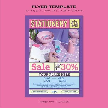 Stationery discount flyer | Premium PSD