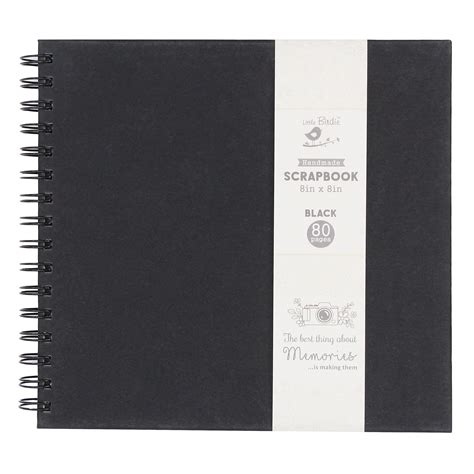 Little Birdie Scrapbook Album 8 x 8 - Black, 40 Sheets – Itsy Bitsy