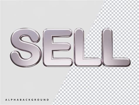 Sell text effect 3d rendering vector | Premium PSD
