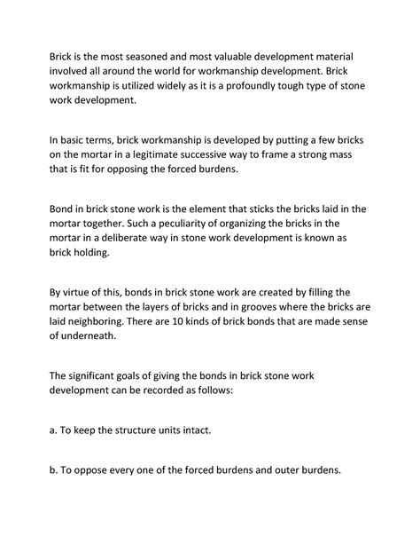 Document (74) - Short lecture notes - Brick is the most seasoned and ...