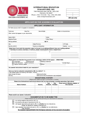 International Education Evaluation - Fill Online, Printable, Fillable ...