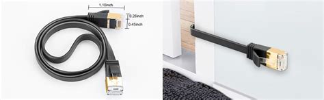 CableCreation Cat 8 Ethernet Cable, Flat Network LAN Cable Cord 2000MHz ...
