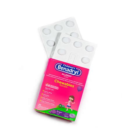 Buy Children's Benadryl Allergy Chewables with Diphenhydramine HCl ...