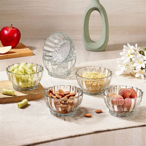 Buy Green Lemon Bowls Lotus (Set of 6 140 ml) Online at Low Prices in ...