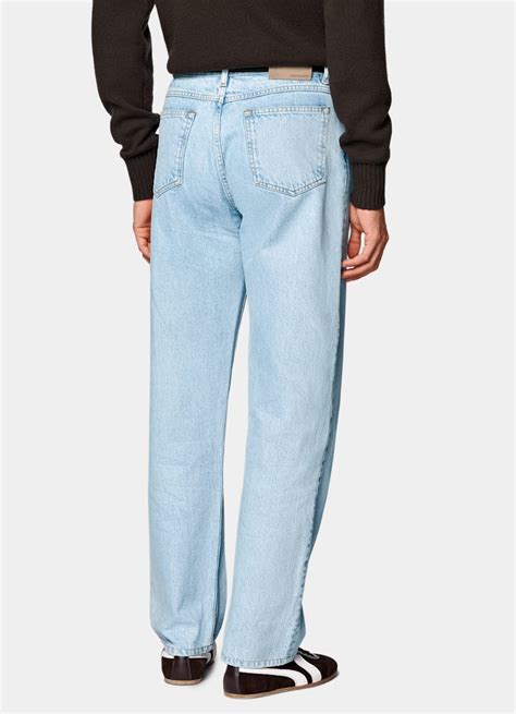 Light Blue Straight Leg Jeans in Pure Cotton | SUITSUPPLY