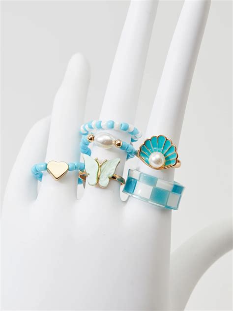 Cornflower Blue Butterfly Ring Set | Savana | Bestsellers