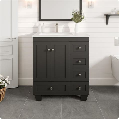 Amazon.com: Eviva Happy 30 Inch Espresso Inch Bathroom Vanity with ...