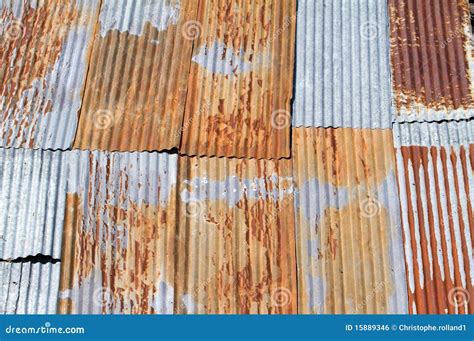Old corrugated metal roof stock photo. Image of industry - 15889346
