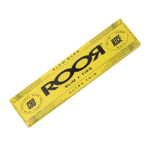 Buy Roor Organic Hemp Papers- Ultra Thin King Size Slim + Tips ...