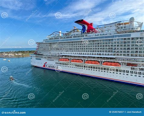 An Aerial View of the Carnival Mardi Gras Cruise Ship at Port Canaveral ...