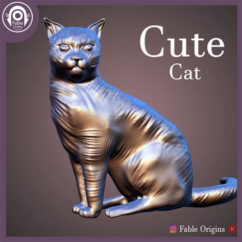 ArtStation - Cat 3D Print Model | Resources