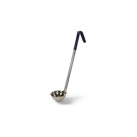 Cucharon para servir 2 oz acero inox/plástio azul (1 pieza) ® El Encanto