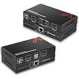 HDMI USB KVM Extender Dual Monitor Over Cat5e/6/6a/7 up to 1080p@60Hz ...