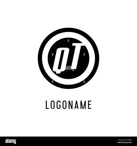 Initial QT logo concentric circle line, clean and simple monogram logo ...