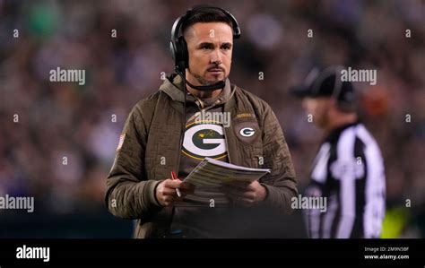 Green Bay Packers head coach Matt LaFleur in action during an NFL ...