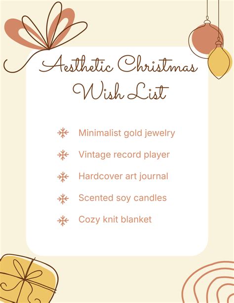Free Christmas Wish List Templates, Editable and Printable