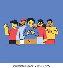 Group of People Standing in Perfect Composition 的图像结果